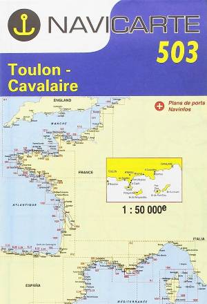 Cartes de la Méditerranée : Toulon Cavalaire