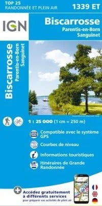 carte IGN TOP25 Biscarosse