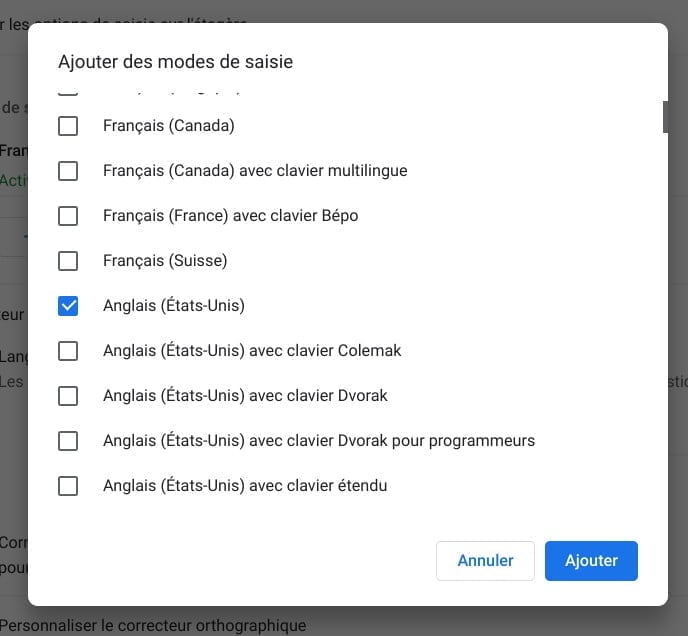 Choisir une langue