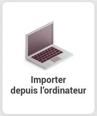 Lettre rouge en ligne : importer depuis l'ordinateur