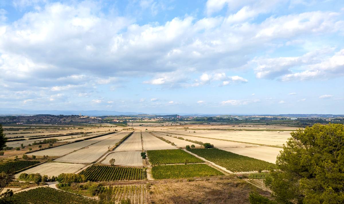 L'étang de Montady sur les hauteurs de l'oppidum d'Enserune dans le Biterrois, département de l'Hérault / photo Webzine Voyage