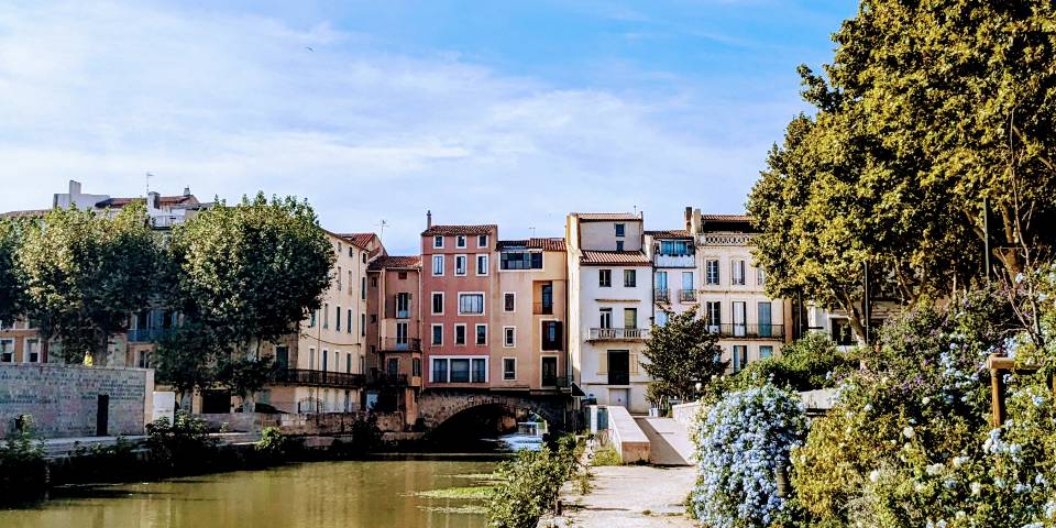 canal de la Robine et point des marchands à Narbonne