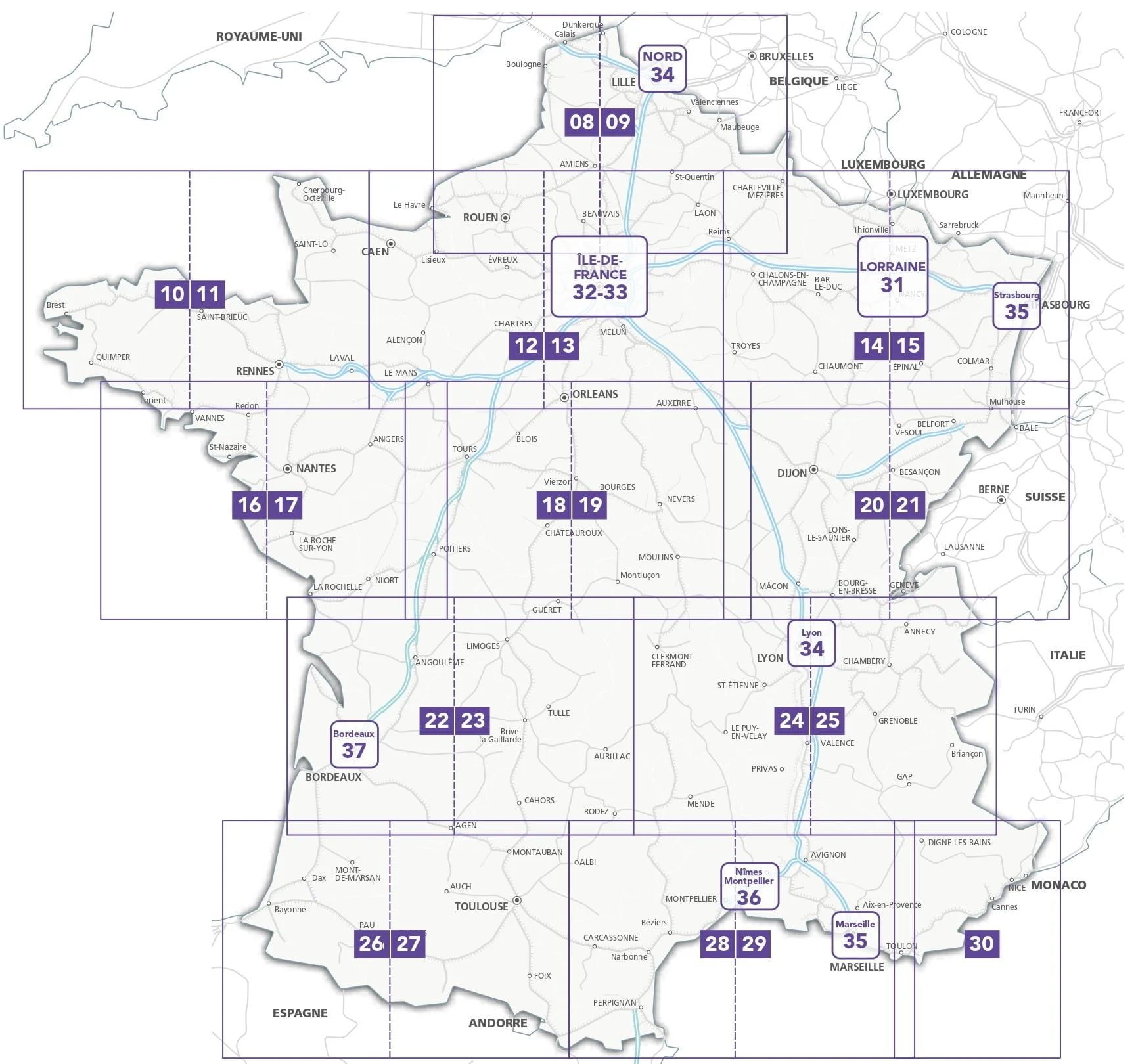 Atlas du réseau ferré en France