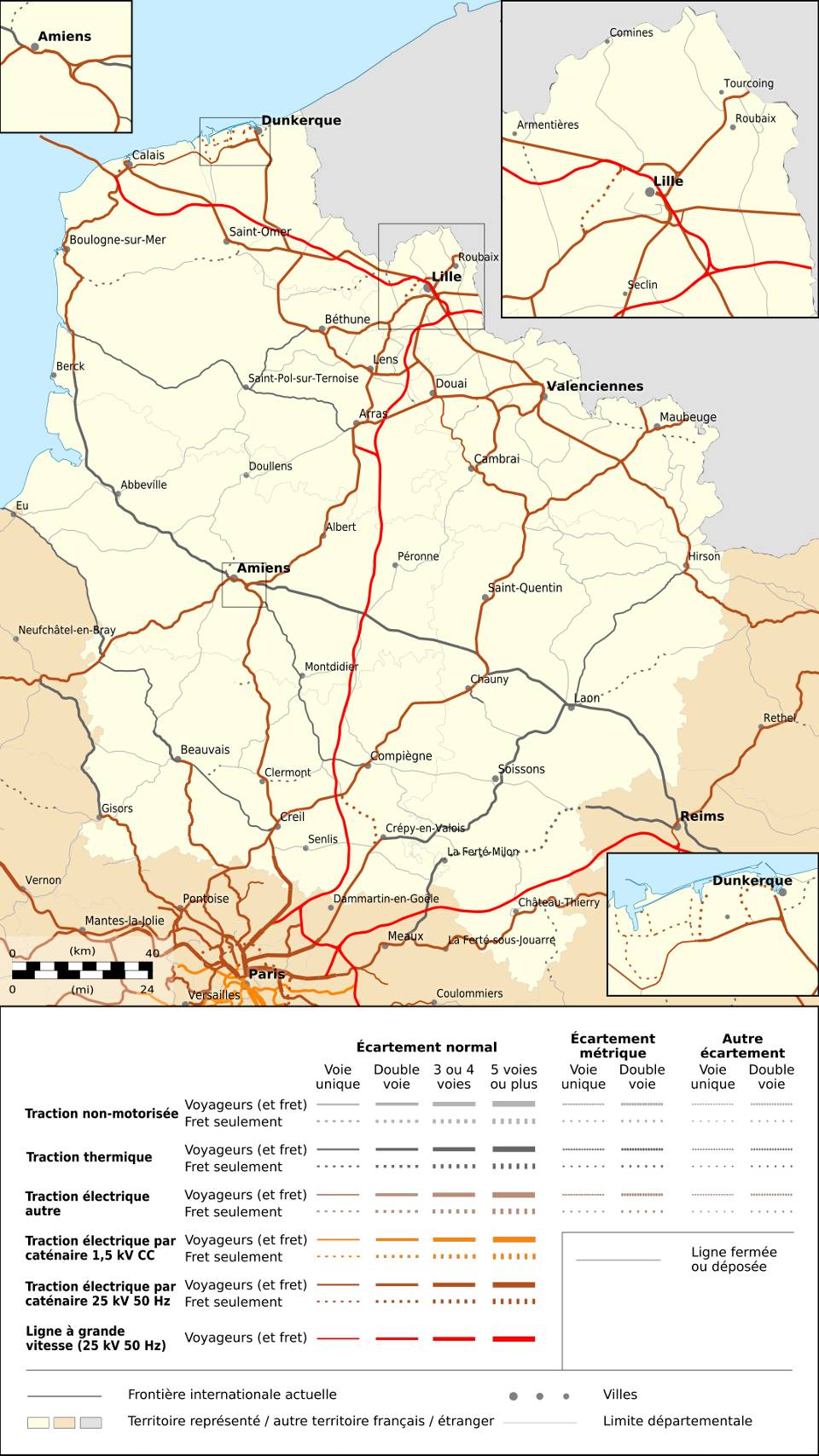 Réseau ferroviaire en Hauts-de-France