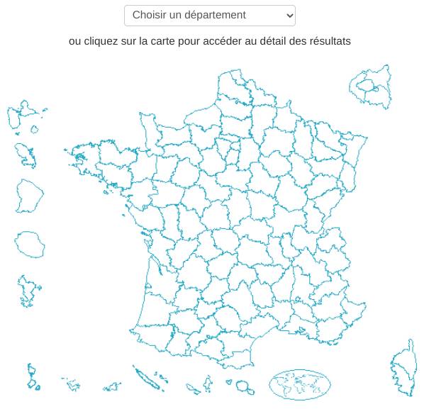Carte des élections en France