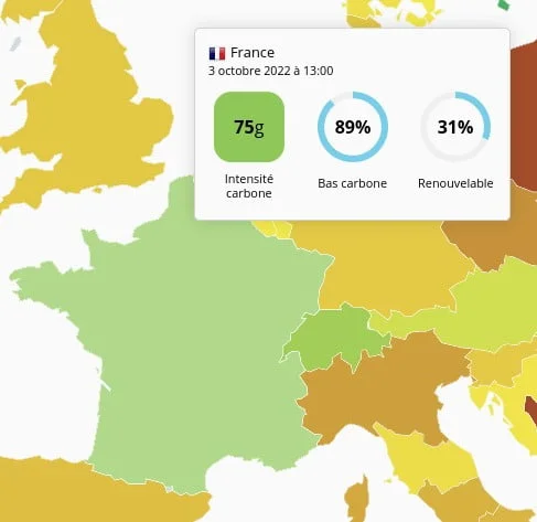 Electricity maps en France