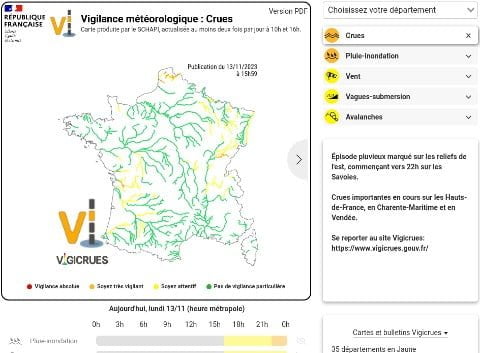 Météo France: Flooding
